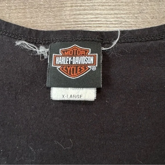 Harley Davidson y2k single stitch San Diego tank top men’s XL black orange - Picture 7 of 7